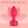 Remote control LED light and vibration silicone anal plug