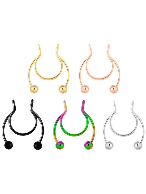 Piercing-Free Horseshoe Nose Ring - Image 6