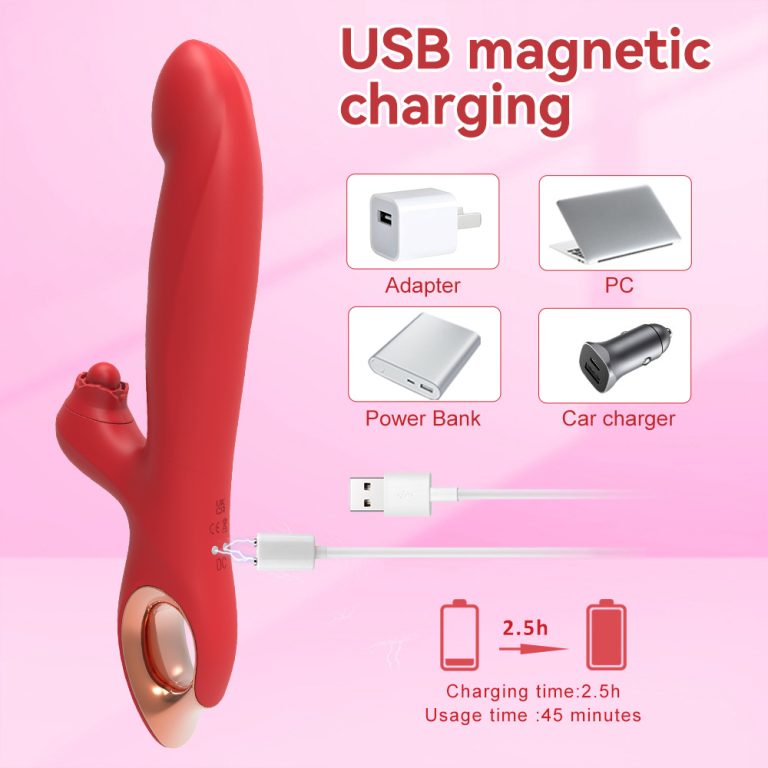 Peristaltic vibrating masturbation stick for women