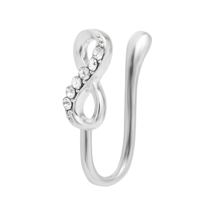 U-Shaped Diamond No-Piercing Nose Ring