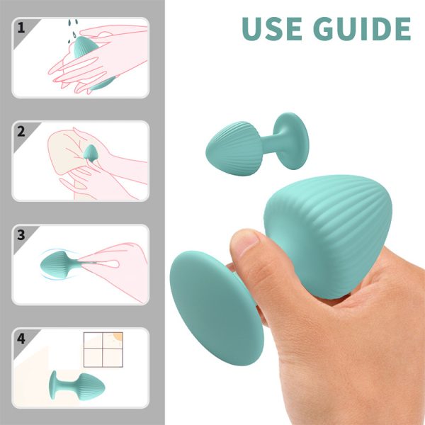 Green Mushroom Head Silicone Butt Plug (3 Pack)