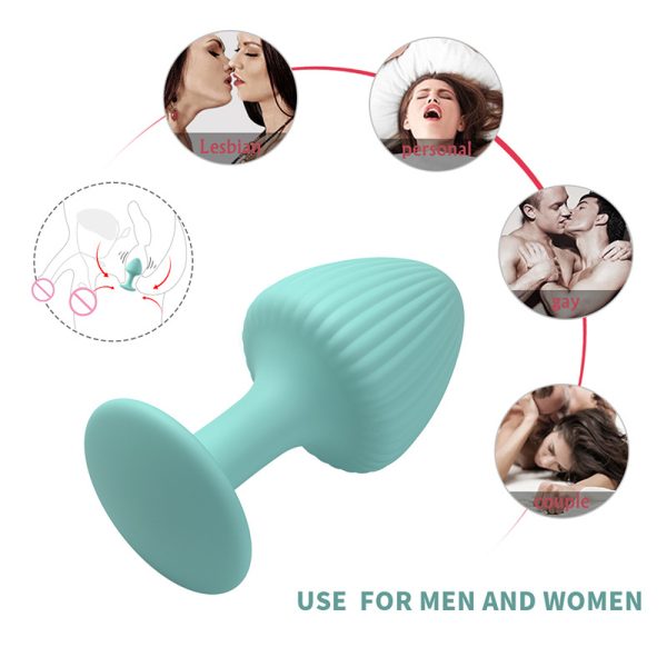 Green Mushroom Head Silicone Butt Plug (3 Pack)