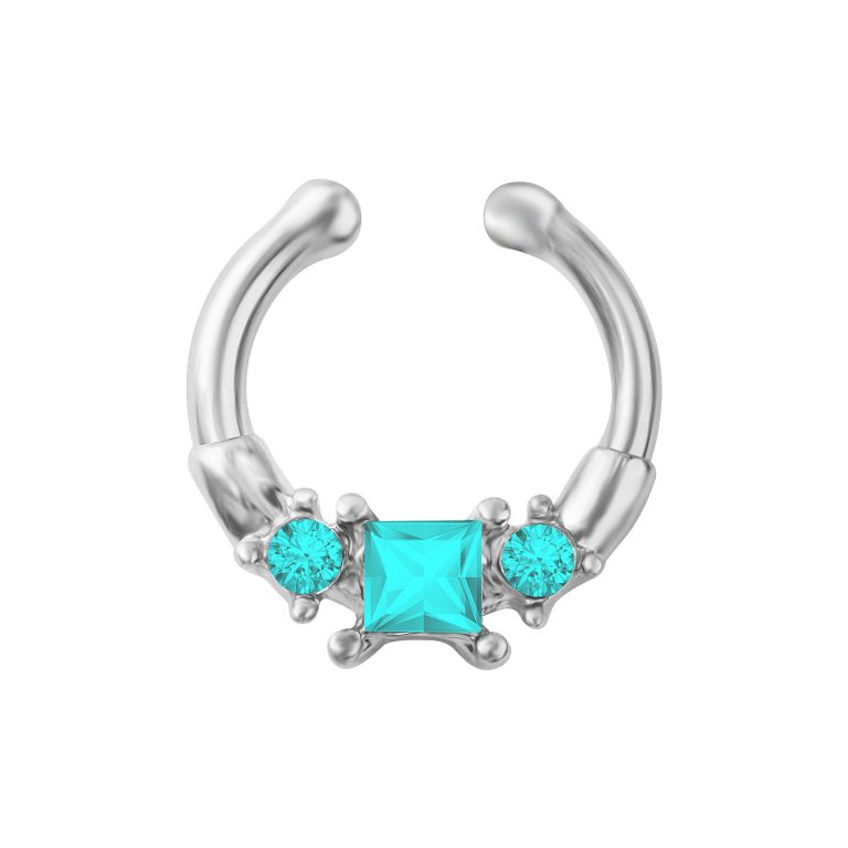 U-Shaped Diamond No-Piercing Nose Ring - Image 12