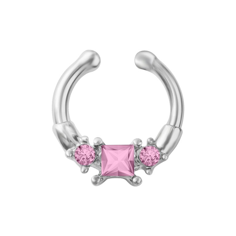 U-Shaped Diamond No-Piercing Nose Ring