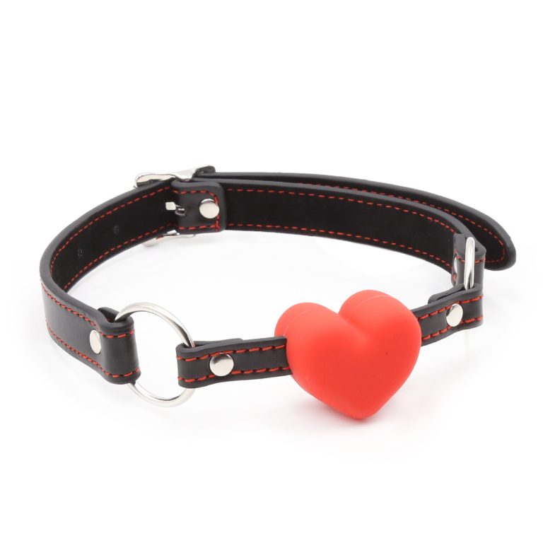 Heart-shaped silicone sex ball gag - Image 2