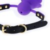 Rose flower erotic silicone gag ball