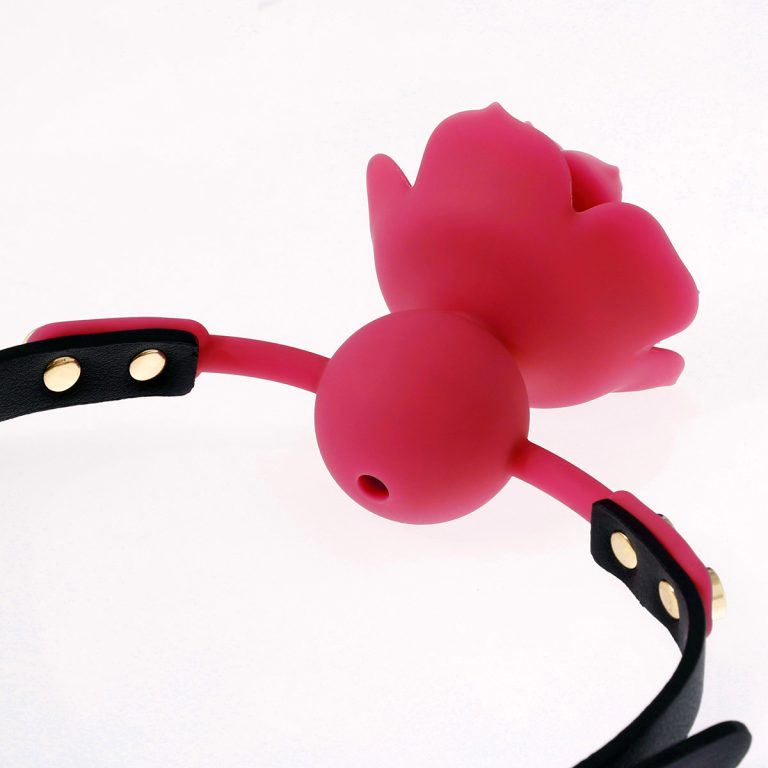 Rose flower erotic silicone gag ball - Image 12