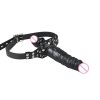 Black double-headed simulated penis sex gag