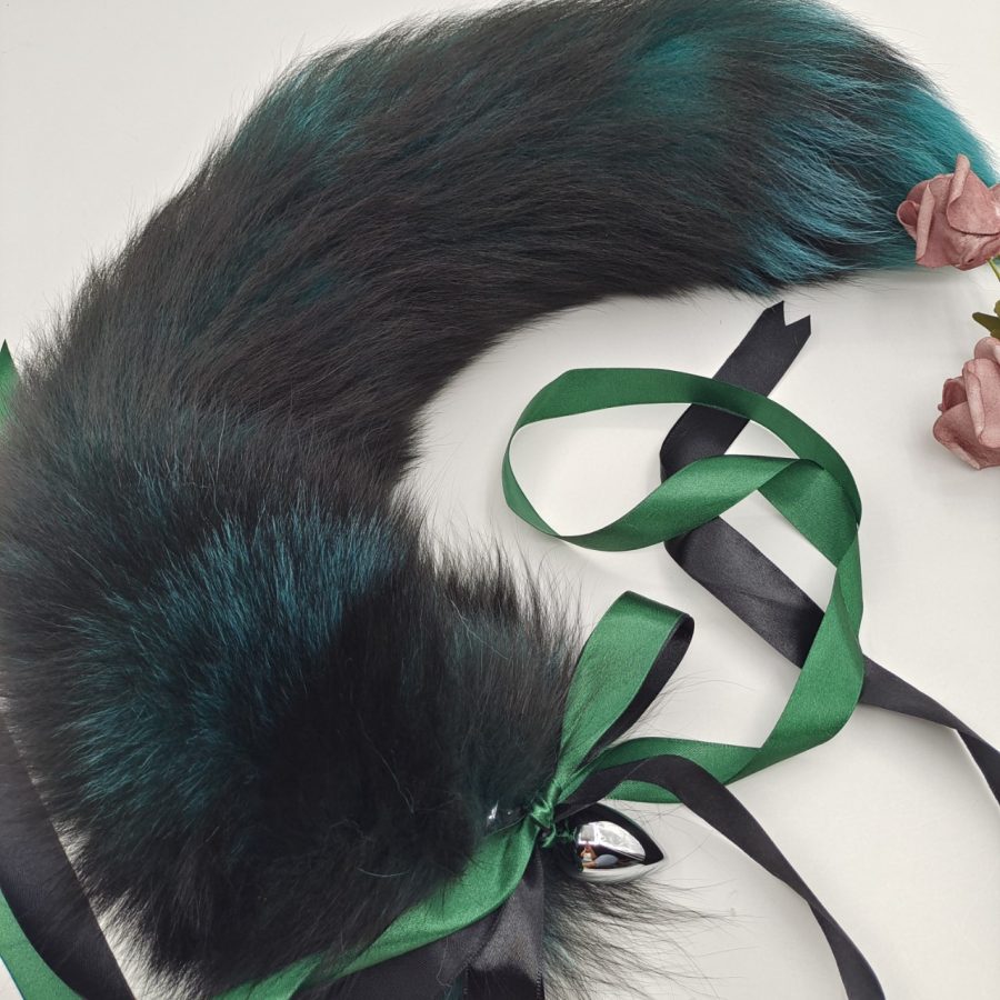 Aurora Green Fox Tail Butt Plug Tail (40cm)