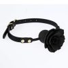 Rose flower erotic silicone gag ball