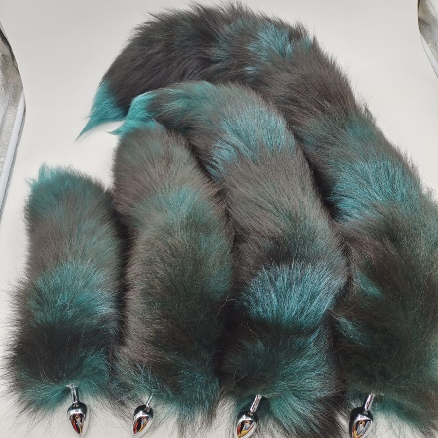 Aurora Green Fox Tail Butt Plug Tail (40cm)