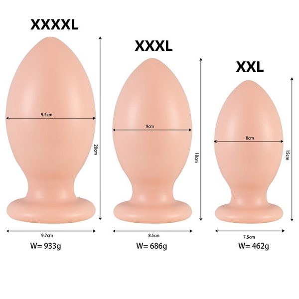 Wearable peach-shaped soft large anal plug - Image 6