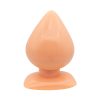 Wearable peach-shaped soft large anal plug