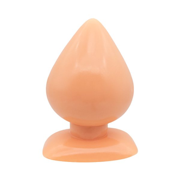 Wearable peach-shaped soft large anal plug