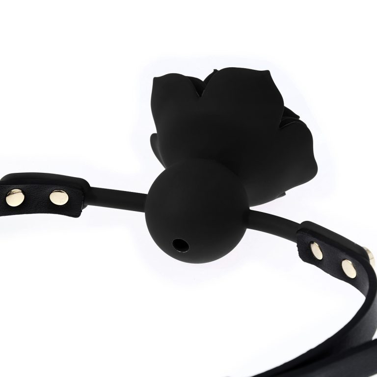 Rose flower erotic silicone gag ball - Image 5
