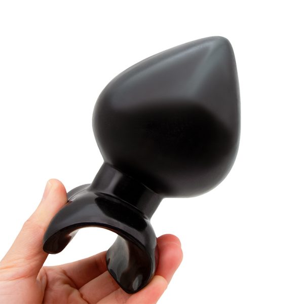 Wearable peach-shaped soft large anal plug