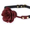 Rose flower erotic silicone gag ball