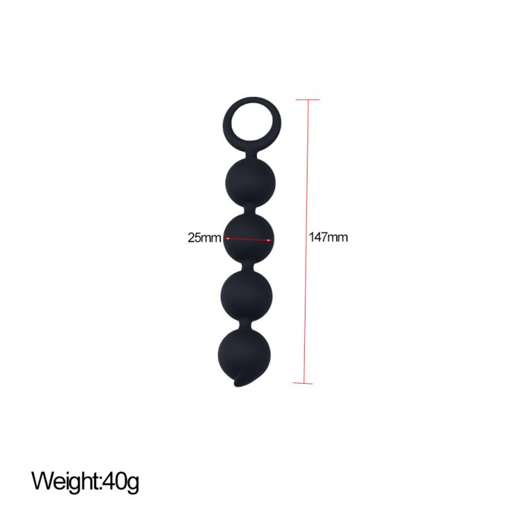 Pull ring silicone anal plug pull beads