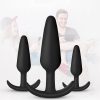 Black nail type silicone anal plug