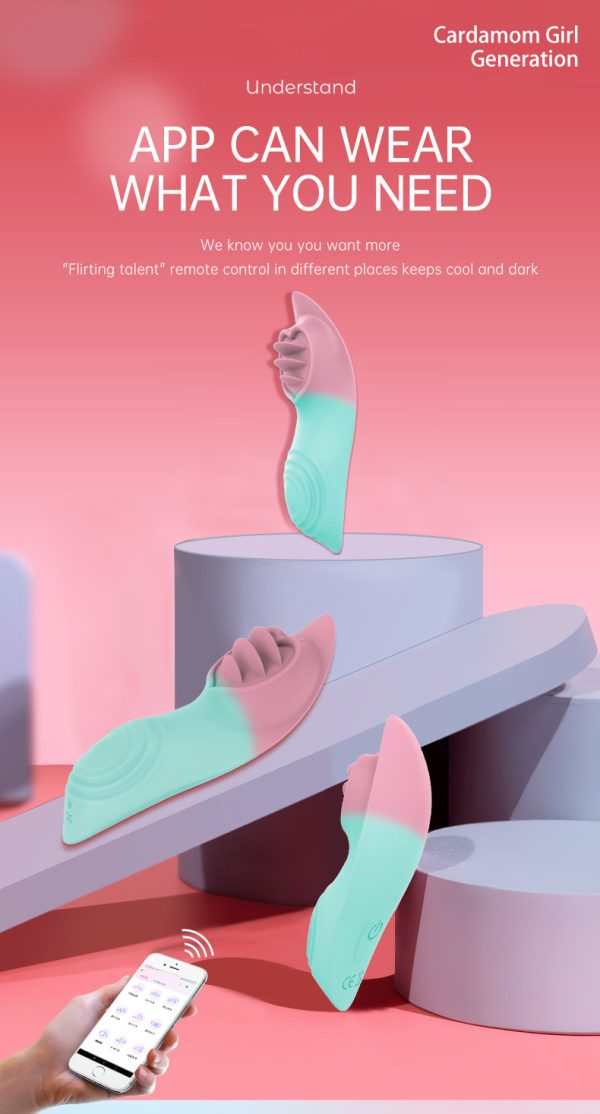 App-controlled mini two-color female wearable vibrator adult outdoor masturbator - Image 2