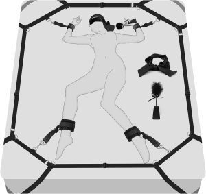 SM men and women use alternative sex simple bed fixed bondage training props