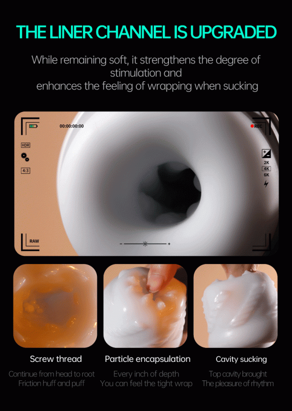 Men's silicone intelligent sucking vibration masturbation sperm extraction masturbator - Image 12