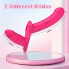 Female same-sex wearable double-headed dildo vibrator