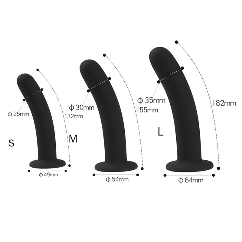 Black suction cup silicone anal plug strip - Image 3