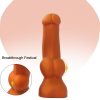 Dildo shaped anal dilator butt plug toy