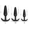 Black nail type silicone anal plug