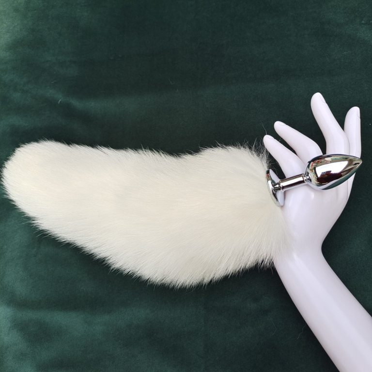 White temptation fox tail butt plug tail (50cm) - Image 3