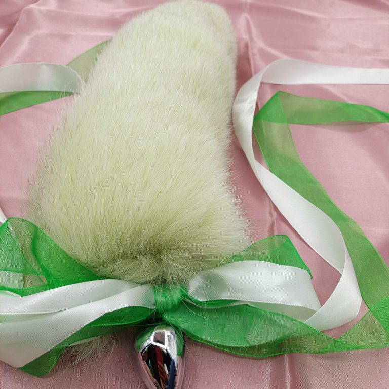 Lime candy color temptation fox tail butt plug tail (30cm)