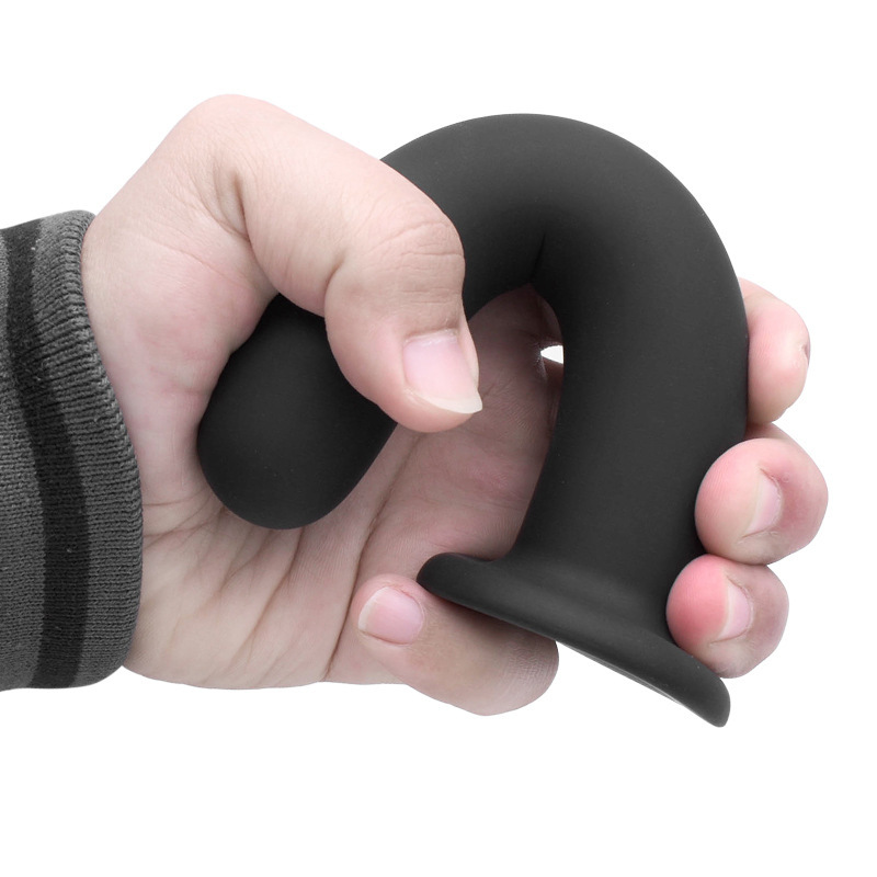 Black suction cup silicone anal plug strip - Image 4