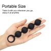 Pull ring silicone anal plug pull beads