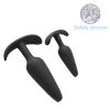 Black nail type silicone anal plug