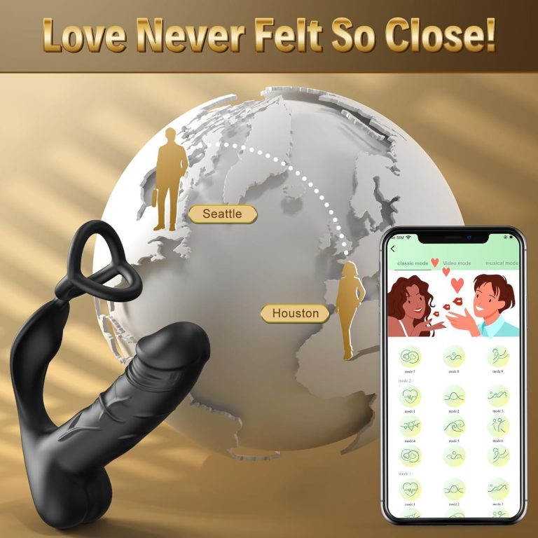 App-controlled male prostate orgasm vibrating masturbator
