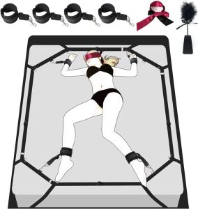 SM men and women use alternative sex simple bed fixed bondage training props
