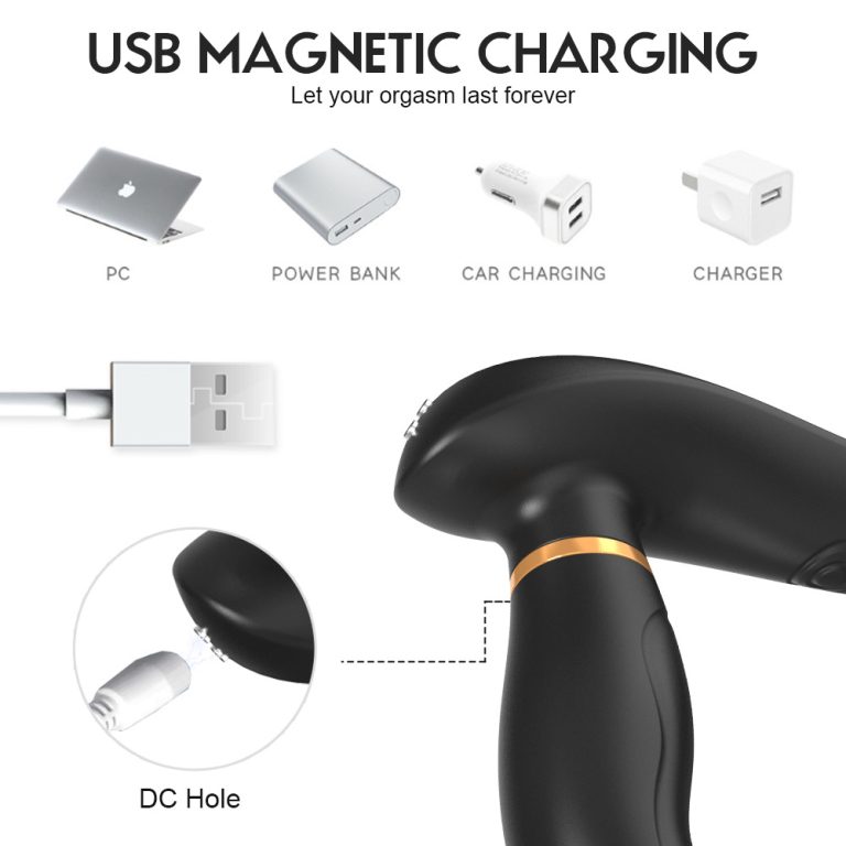Men's anal and penis vibration masturbation butt plug toys