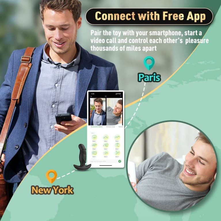 App-controlled, unisex simulated penis telescopic vibration masturbation anal plug toy