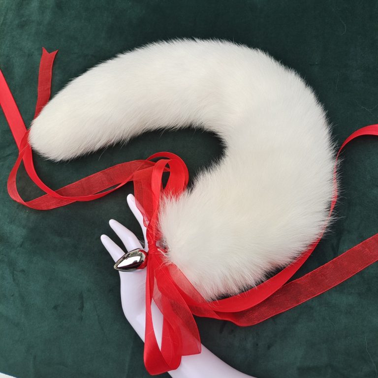 White temptation fox tail butt plug tail (10cm)