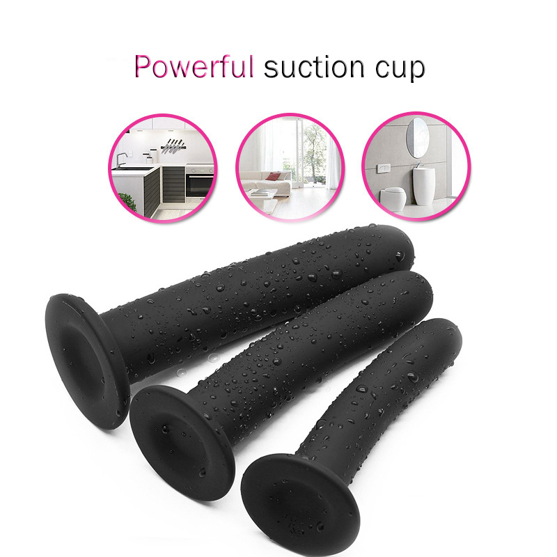Black suction cup silicone anal plug strip - Image 5