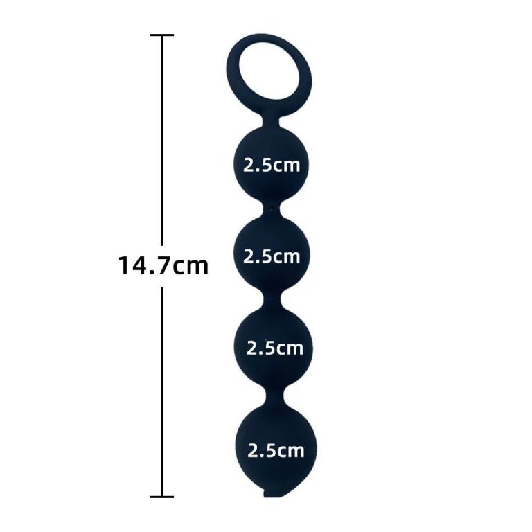 Pull ring silicone anal plug pull beads