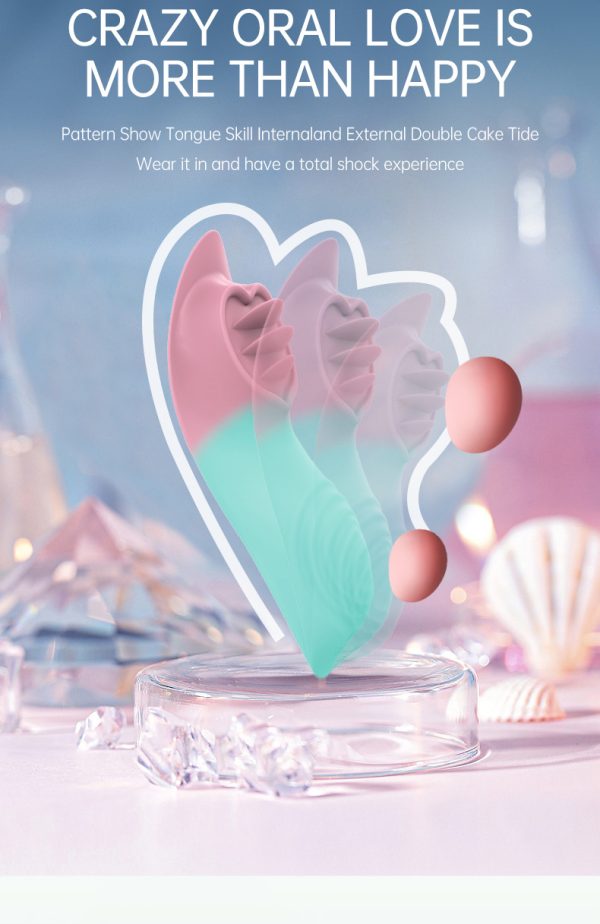 App-controlled mini two-color female wearable vibrator adult outdoor masturbator