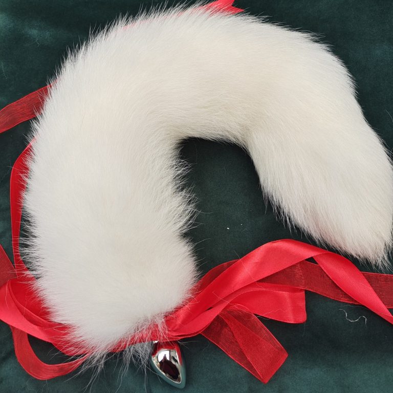 White temptation fox tail butt plug tail (50cm) - Image 5