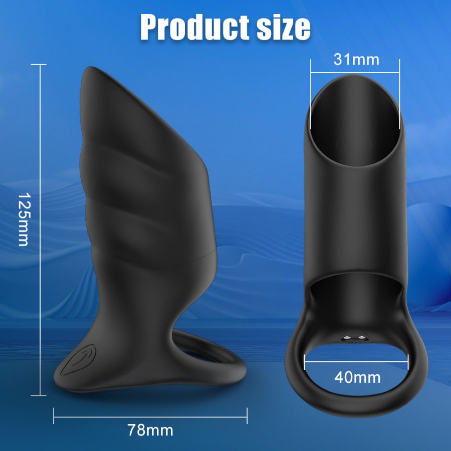 Men's silicone vibrating masturbator