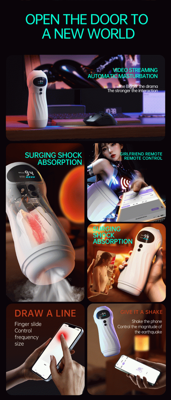 Men's silicone intelligent sucking vibration masturbation sperm extraction masturbator