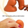 Dildo shaped anal dilator butt plug toy