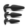 Black nail type silicone anal plug