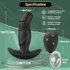 App-controlled, unisex simulated penis telescopic vibration masturbation anal plug toy