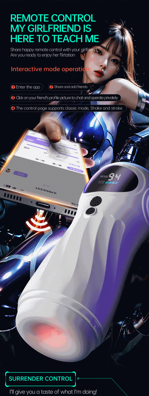 Men's silicone intelligent sucking vibration masturbation sperm extraction masturbator - Image 7
